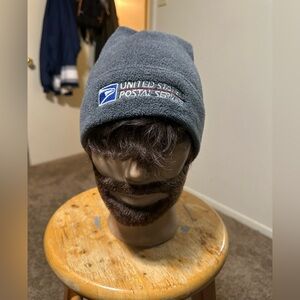 Vintage USPS Mailman “triple grey & blue” beanie hat 00s